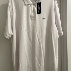 NWT Vineyard Vines Edgartown Pique Polo Men’s Size XXL White Cap Brand New